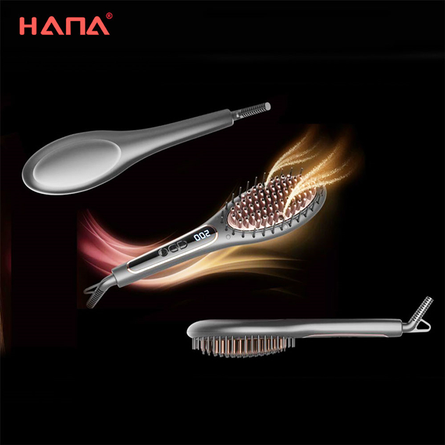 HANA Ceramic tourmaline Coating hot brush hair straightener 