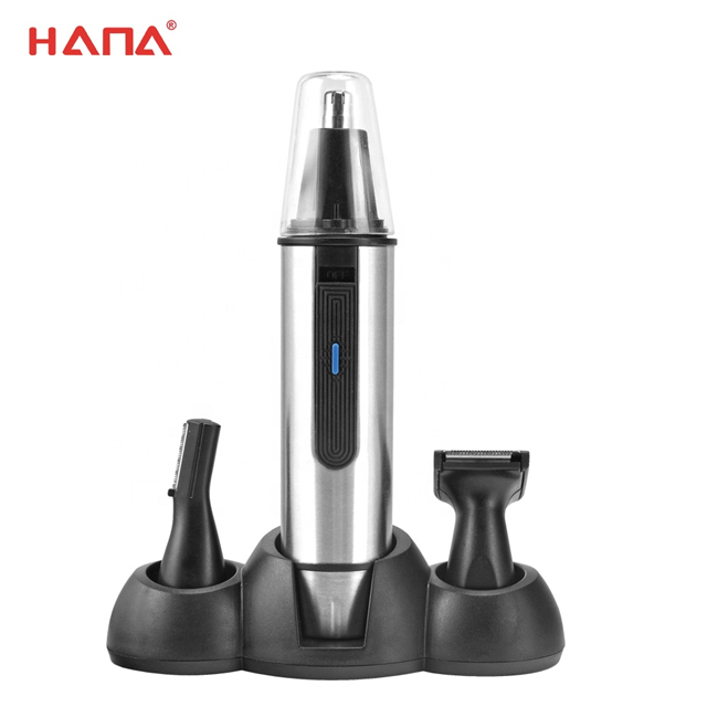 HANA Long life of stainless steel interchangeable washable nose hair trimmer set 