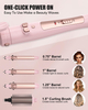 4 in 1 Interchangeable Automatic Rotating Curling Iron Thermal Brush Set