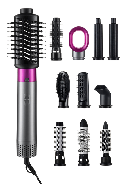 11-in-1 DC Motor 1000W Compact Plastic Electric Travel Hair Dryer Concentrator Nozzle Heat Protection for Household Use