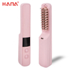 Mini electric USB cordless hair straightener brush, rechargeable hair brush