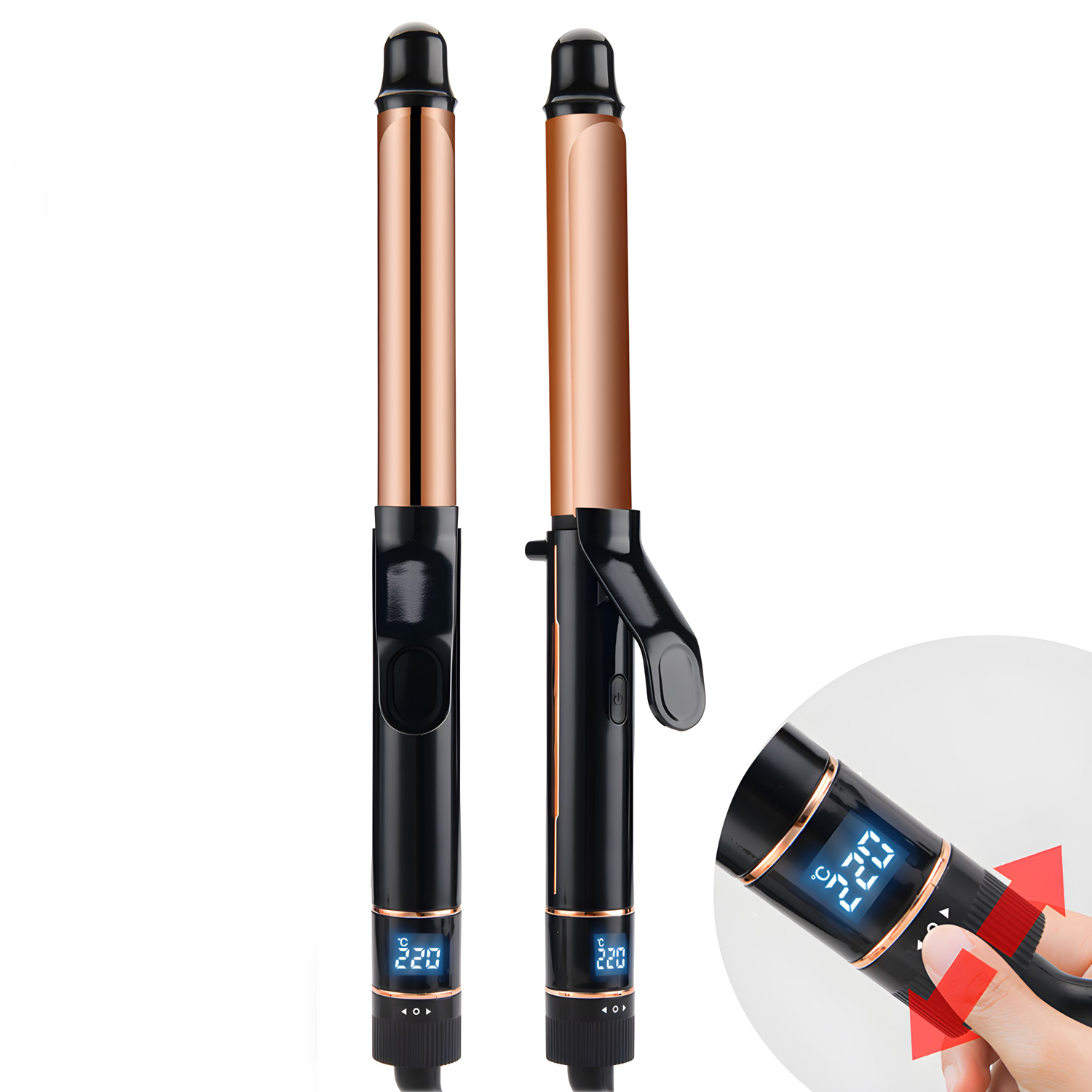 Fast PTC Heating Professional 1 Inch Hair wand Curler Curling Iron