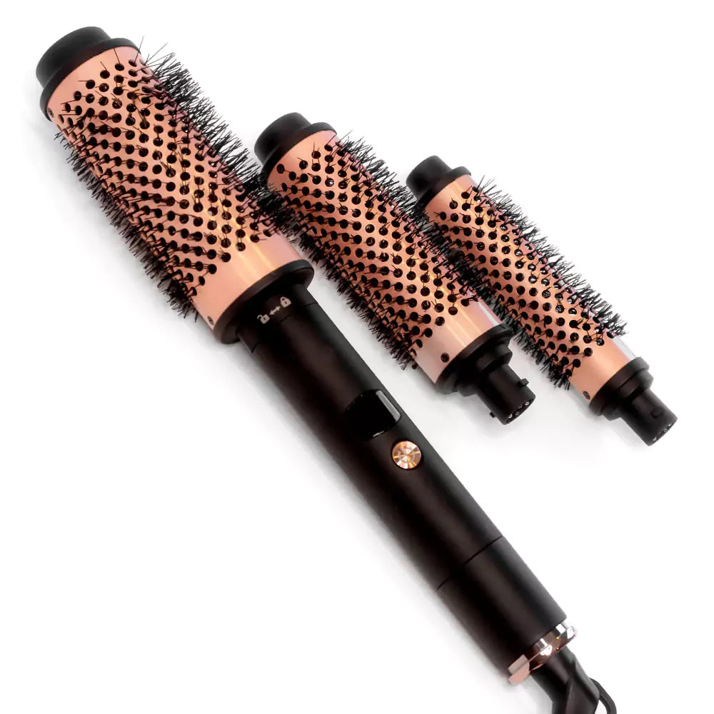 Manufacturer Interchangeable Barrel 3-in-1 Thermal Airless Brush for Frizz-Free Blowout