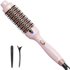 NB Wide Fast Heat Rose Gold Ionic Portable Electric Ceramic Barrel Hot Comb Heated Airless Bristle Thermal Brushes