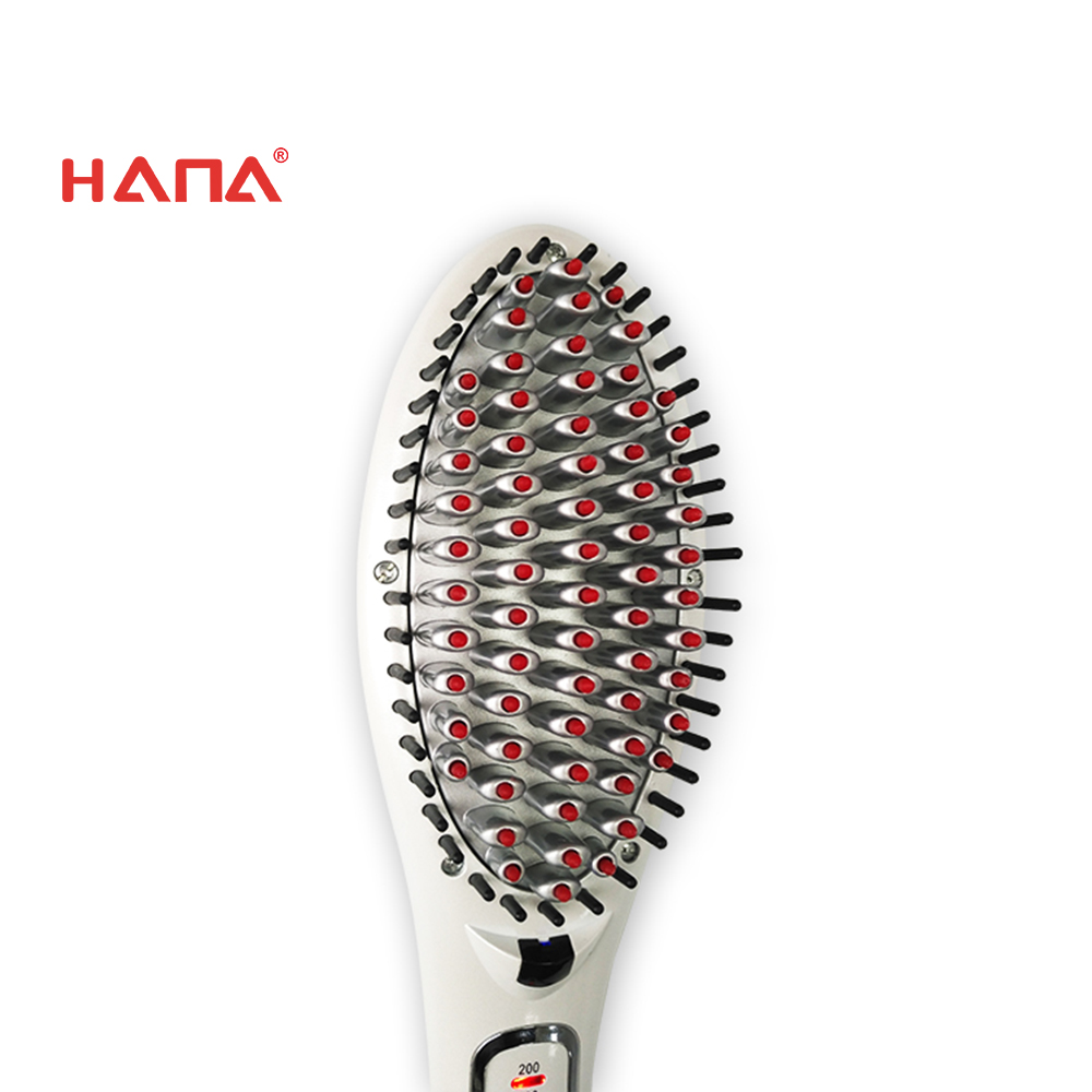 HANA auto shut-off PTC heater auto electric hair straight hair brush 