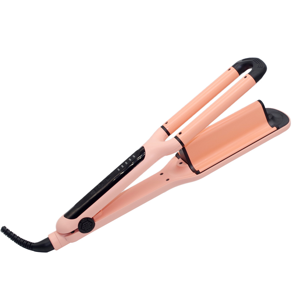 Adjustable Heat 300F - 420F Dual Voltage 3 Barrel Deep Hair Waver Hair Crimper Beach Waves Curling Iron