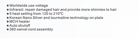 New arrival professional infrared fast hair straightener brush hair straightener 