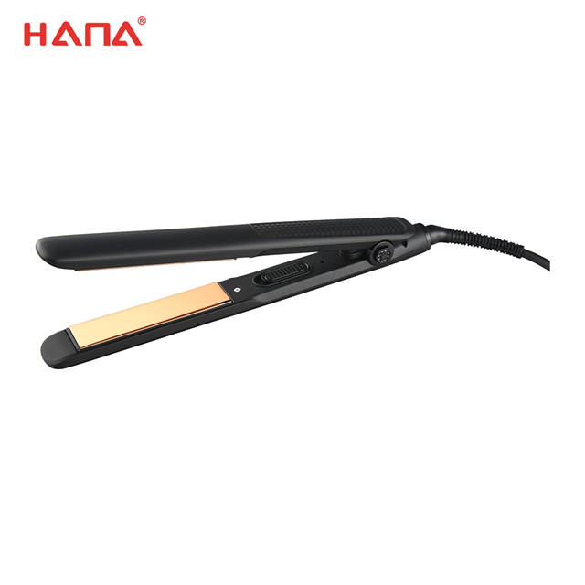 New led rotating line lock function rose gold flat iron,ceramic professional hair straightener 