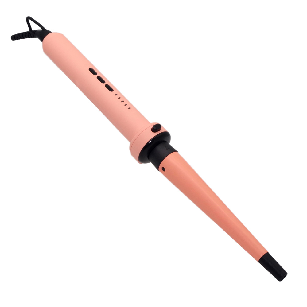 Interchangeable Ceramic Barrels Temperature Adjustable MAX 210C Negative Ions Tapered Curling Iron Wand