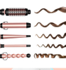 Ceramic Tourmaline 5 in 1 100-240V Hair Curling Iron Set Hair Curler