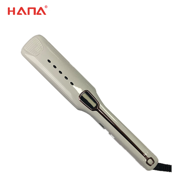 New arrival lcd display steam hair straightener brush with infrared and negative ion function 
