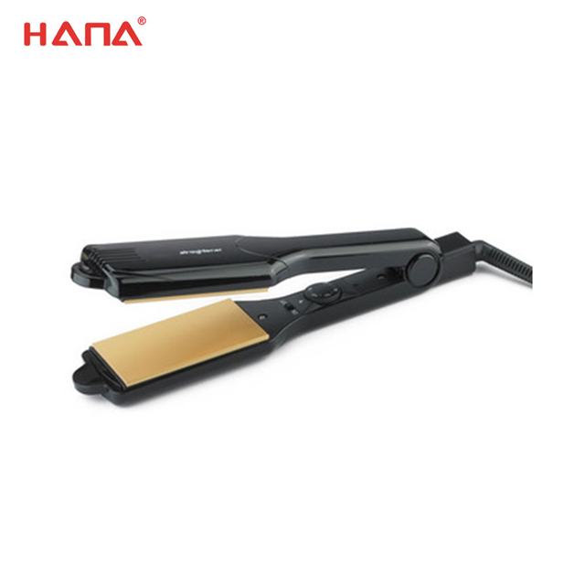 Professional wide plate ceramic hair straightener flat iron 