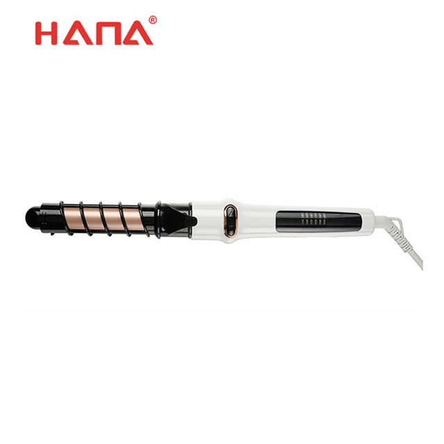 Ceramic coated plate hair curling iron importers,auto rotating line curling straightening iron 2 In 1 