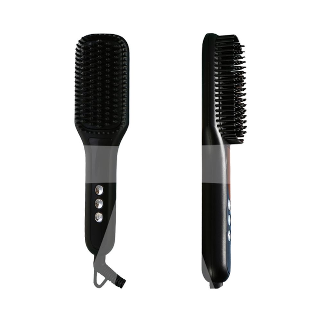 NB WIDE Private Label Cordless Ionic Hair Straightener Brush LCD Display USB Rechargeable Ceramic Coating Overheating Hotel