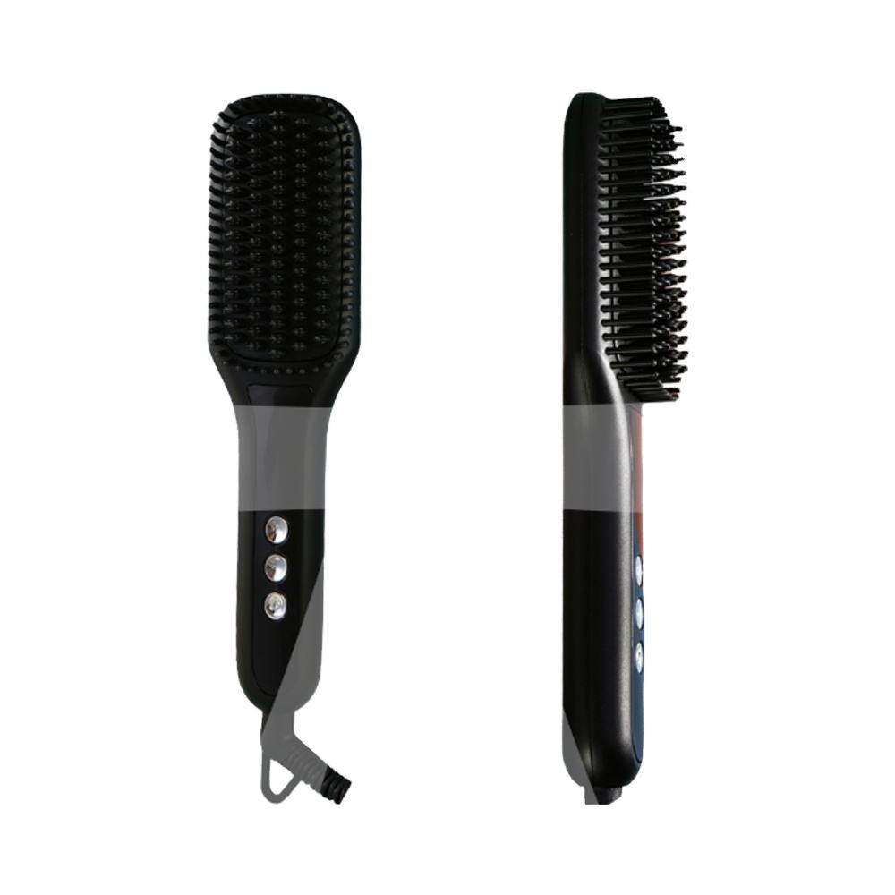 NB WIDE Private Label Cordless Ionic Hair Straightener Brush LCD Display USB Rechargeable Ceramic Coating Overheating Hotel