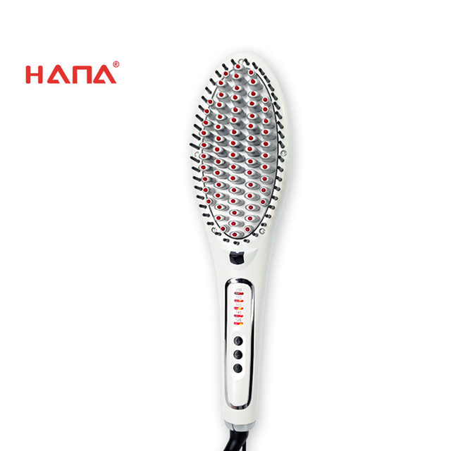 HANA auto shut-off PTC heater auto electric hair straight hair brush 