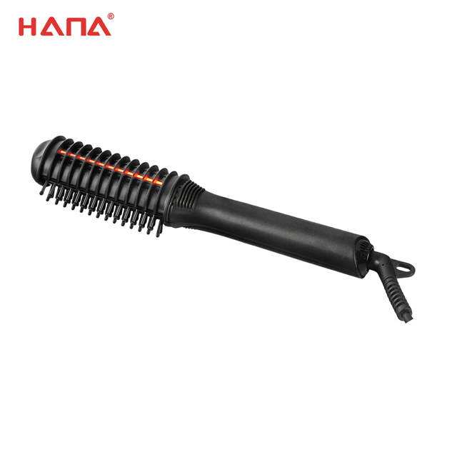 New arrival professional infrared fast hair straightener brush,brush hair straightener 