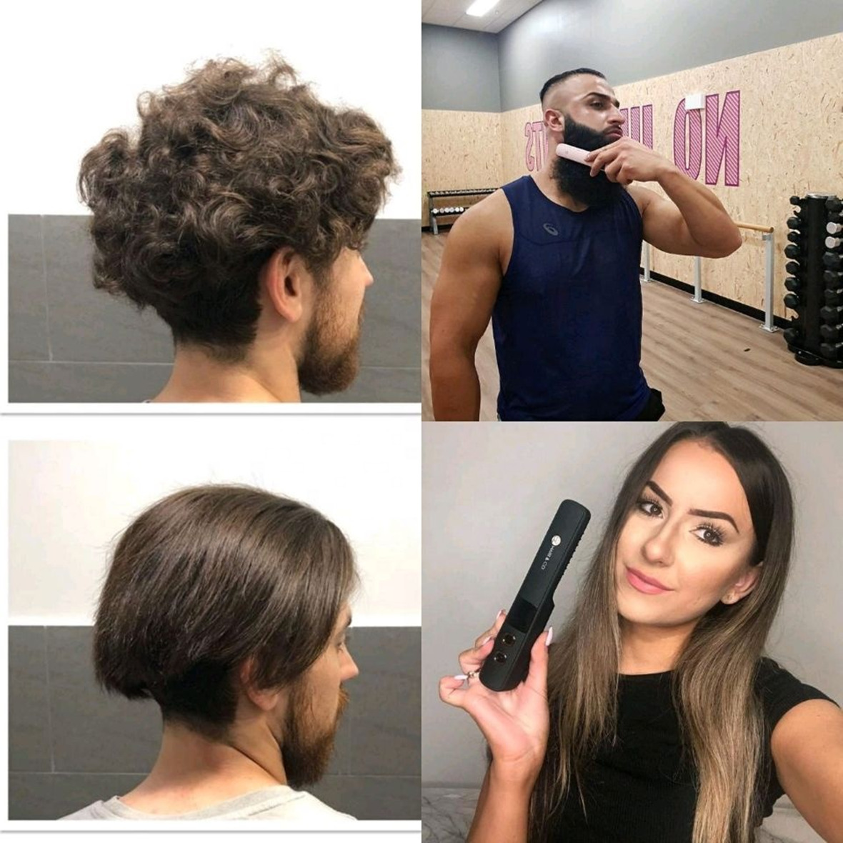 cordless hair straightener brush, rechargeable hair brush