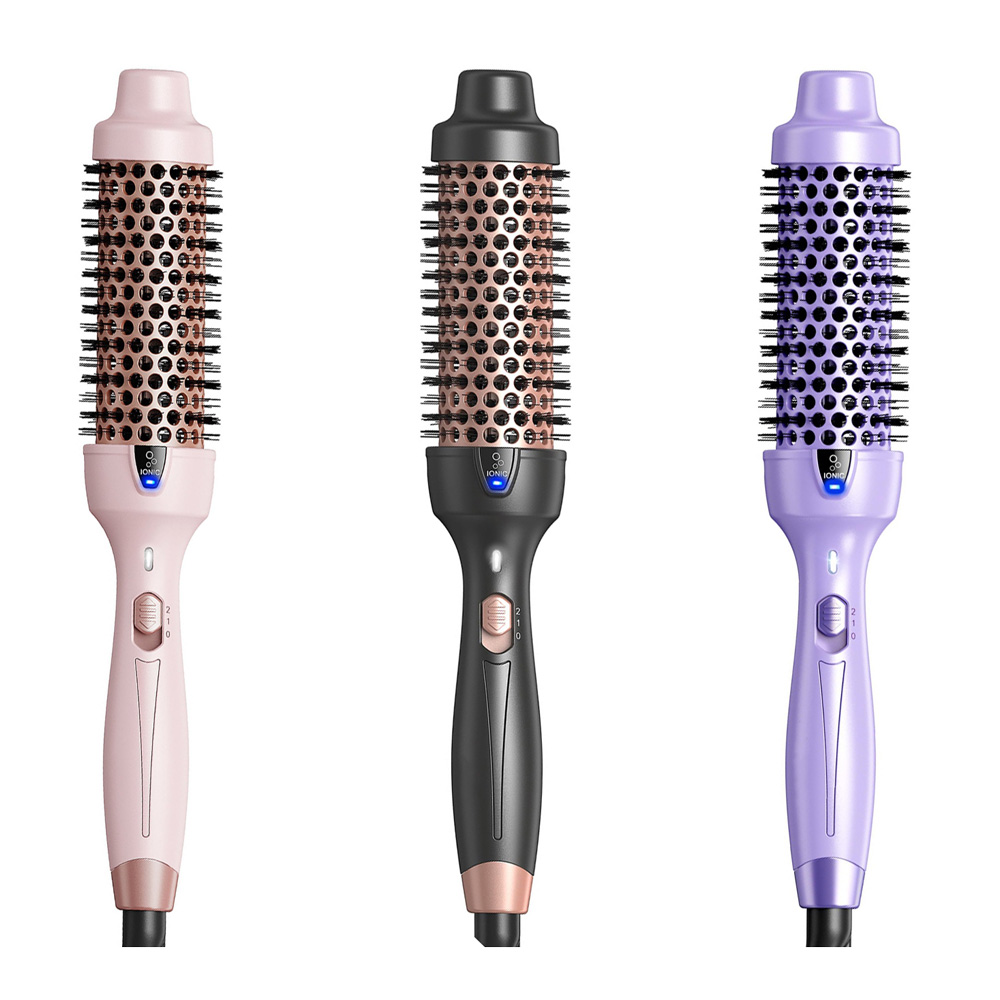 Hot Brush Curls Ionic Curling Iron Airless Thermal Brush