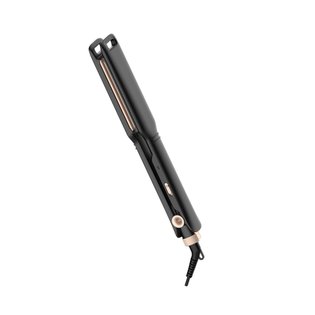 NB WIDE Professional Aluminum Electric Steam Flatiron Hair Straightener with LED Display Multi-Temperature Max 220