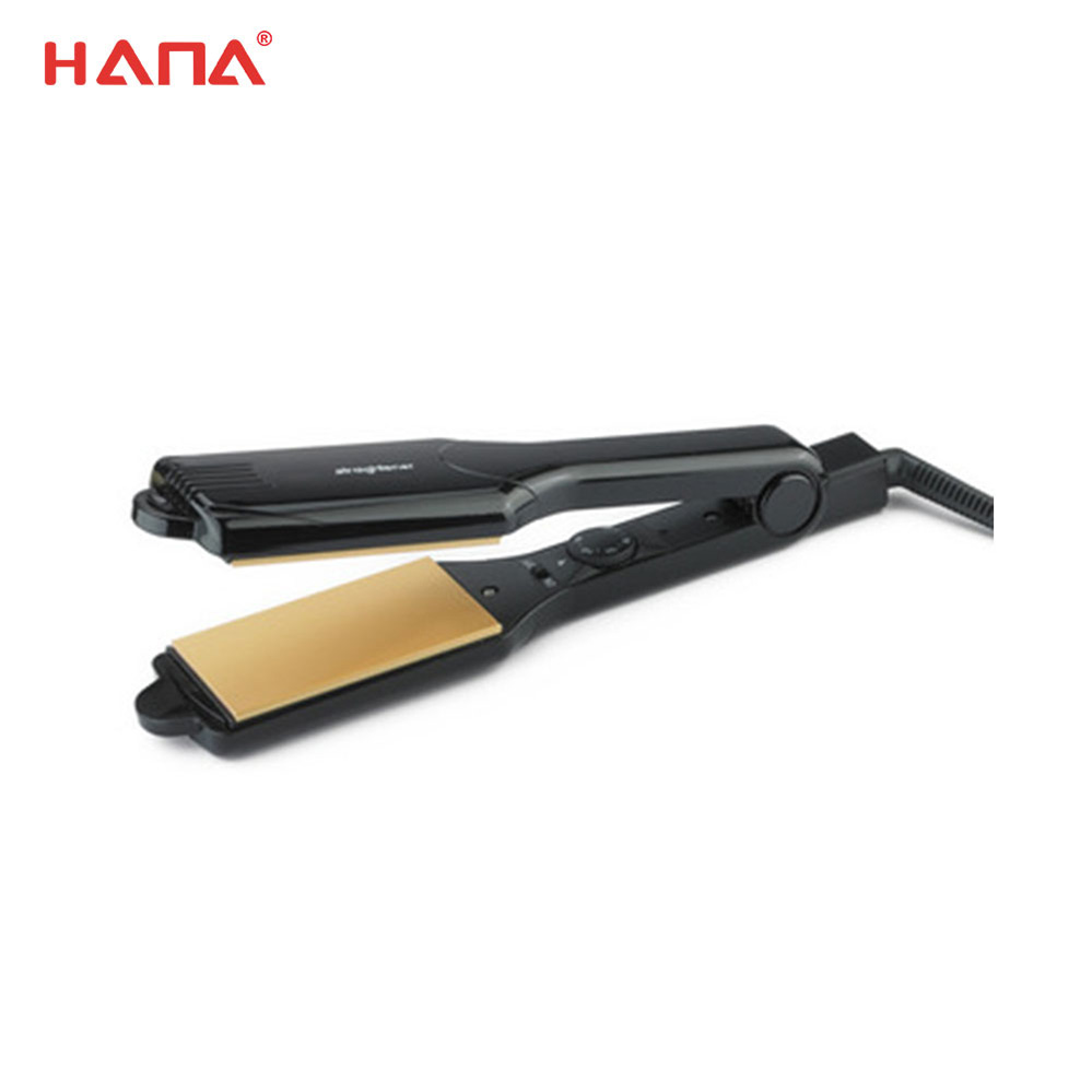 Professional wide plate ceramic hair straightener flat iron 