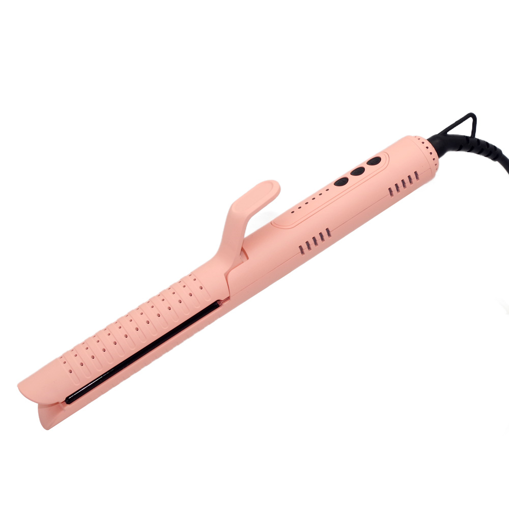 360 Vented Cool Air Dual Voltage Adjustable Temps Airflow Styler 1 Inch 2 in 1 Hair Straightener and Curler