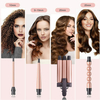 5 in 1 Ceramic Curling Iron Wand Set 5 Ceramic Barrels Magic Curling Iron Set for All Hair Types