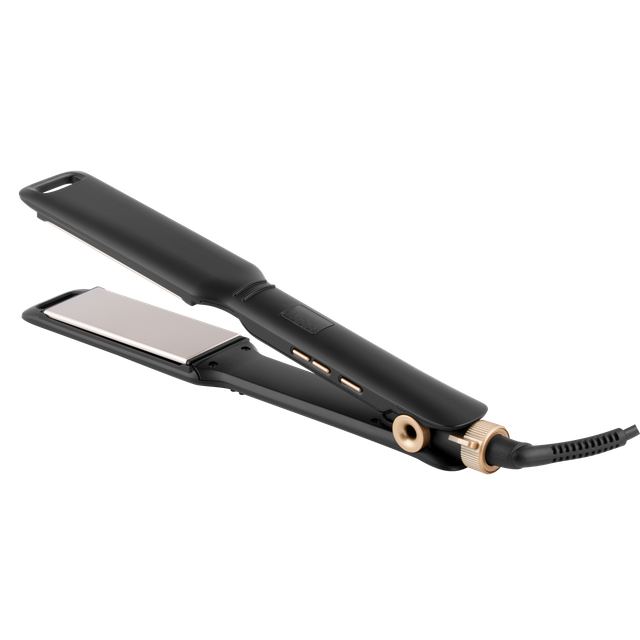 NB WIDE Professional Aluminum Electric Steam Flatiron Hair Straightener with LED Display Multi-Temperature Max 220