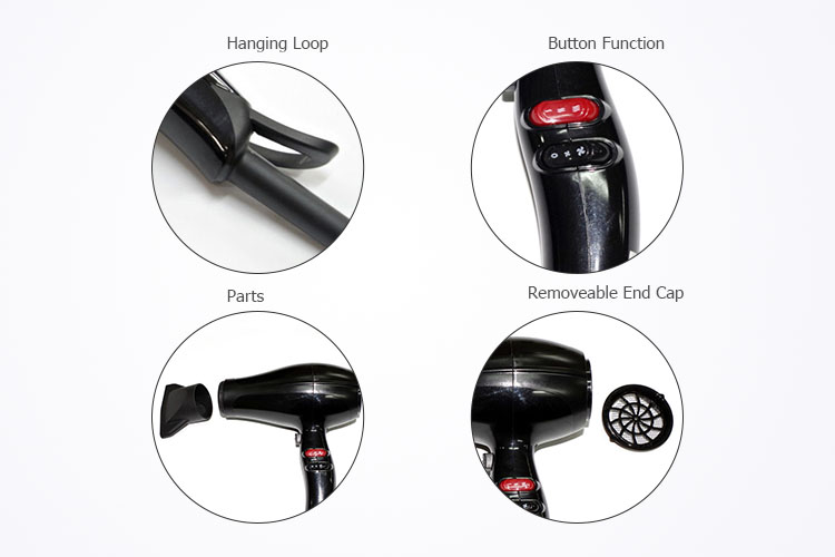 salon professional custom travel ionic ceramic hair dryer 