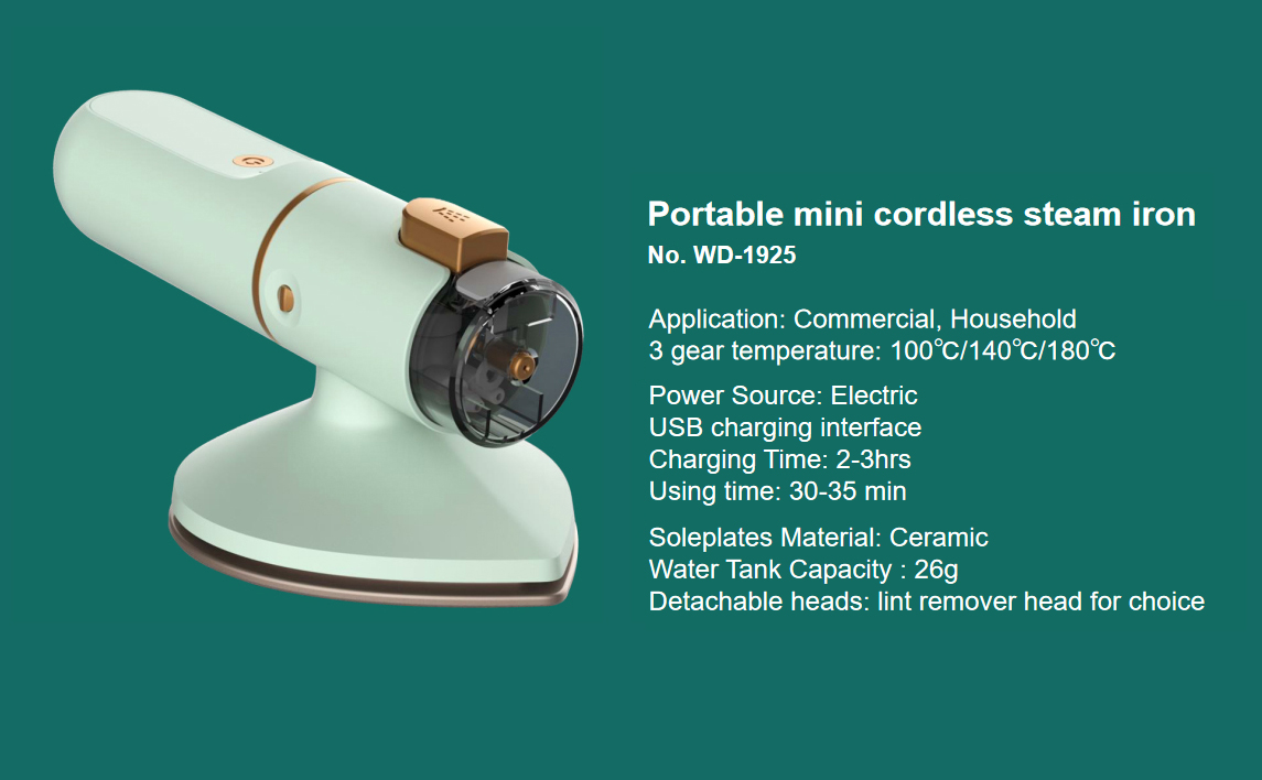 mini electric handheld steam iron, travel portable steam iron