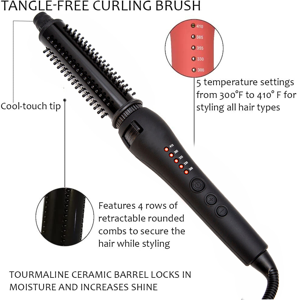 Special design retractable brush Ionic function 33 MM high quality hot thermal brush for women